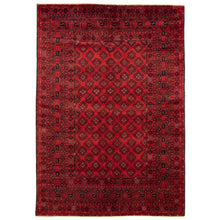 Hand-knotted Finest Khal Mohammadi Red Wool Soft Rug