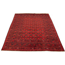 Hand-knotted Finest Khal Mohammadi Red Wool Soft Rug