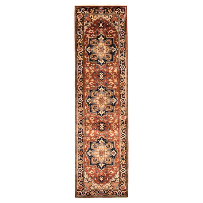 Hand-knotted Jules-Sultane Dark Copper Wool Soft Rug