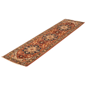 Hand-knotted Jules-Sultane Dark Copper Wool Soft Rug