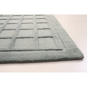 Hand-knotted Kathmandu Light Blue Wool Soft Rug