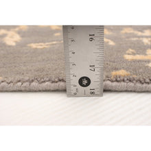 Hand-knotted La Seda Grey Silk, Wool Soft Rug