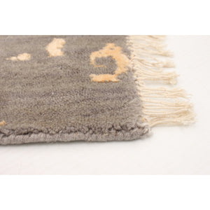 Hand-knotted La Seda Grey Silk, Wool Soft Rug