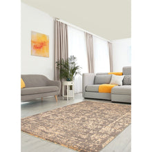 Hand-knotted La Seda Grey Silk, Wool Soft Rug