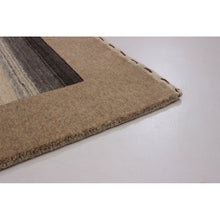 Hand-knotted Gabbeh Riz Beige, Brown Wool Soft Rug