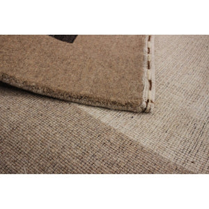 Hand-knotted Gabbeh Riz Beige, Brown Wool Soft Rug