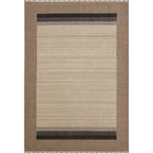 Hand-knotted Gabbeh Riz Beige, Brown Wool Soft Rug