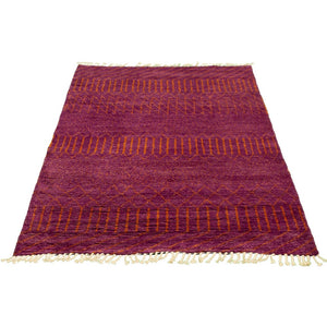 Hand-knotted Pak Finest Marrakesh Purple Wool Soft Rug