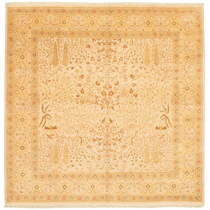 Hand-knotted Pako Persian Ivory Wool Soft Rug