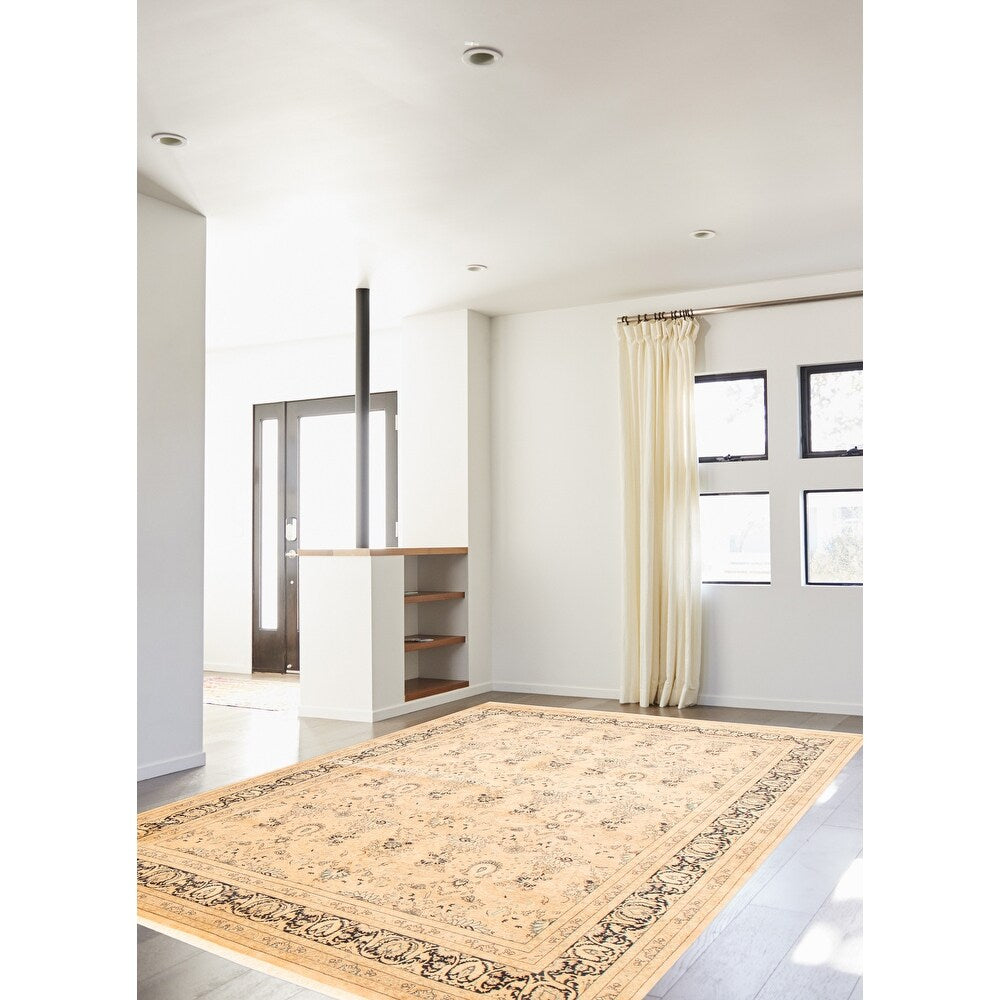 Hand-knotted Pako Persian Beige Wool Soft Rug