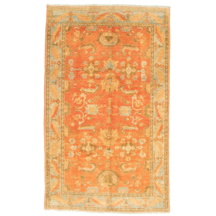 Hand-knotted Peshawar Ziegler Dark Copper Wool Soft Rug