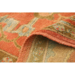 Hand-knotted Peshawar Ziegler Dark Copper Wool Soft Rug