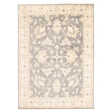 Hand-knotted Royal Oushak Grey Wool Soft Rug