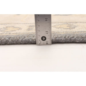 Hand-knotted Royal Oushak Grey Wool Soft Rug