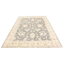 Hand-knotted Royal Oushak Grey Wool Soft Rug