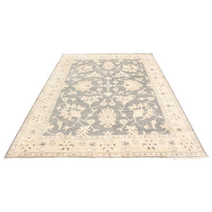 Hand-knotted Royal Oushak Grey Wool Soft Rug