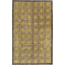 Hand-knotted Silk Touch Light Gold Silk, Wool Soft Rug