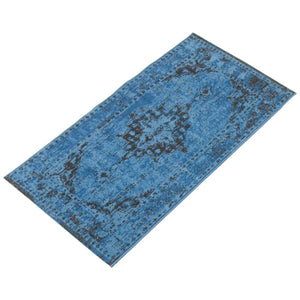 Medallion Aqua Blue Traditional Soft Area Rug