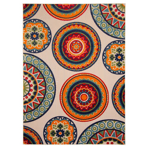 Multi Circles Indoor/ Outdoor Soft Rug