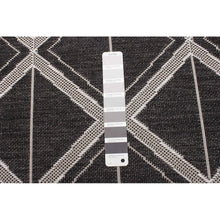 Black Gray Geometric Indoor/ Outdoor Soft Rug