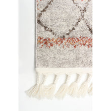 Ivory/ Copper Tassel Bohemian & Eclectic Soft Rug