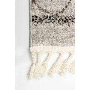 Ivory/ Copper Tassel Bohemian & Eclectic Soft Rug