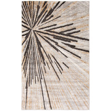 Abstract Ivory Taupe Modern & Contemporary Soft Rug