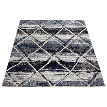 Navy Ivory Abstract Soft Rug