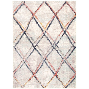 Navy Ivory Abstract Soft Rug