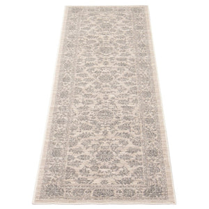 Ornament Floral Grey/Ivory Casual Soft Rug