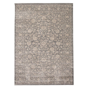 Ornament Floral Grey/Ivory Casual Soft Rug