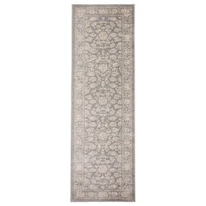 Ornament Floral Grey/Ivory Casual Soft Rug