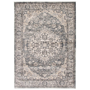 Cream Grey Tabriz Casual Soft Rug