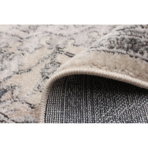 Cream Grey Tabriz Casual Soft Rug