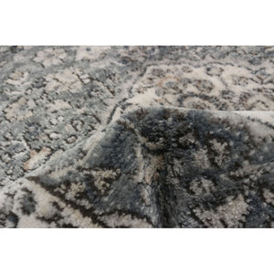 Cream Grey Tabriz Casual Soft Rug