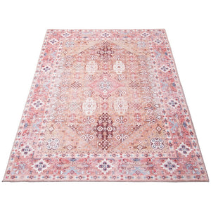 Grey Blue Machine Washable Bohemian & Eclectic Soft Rug