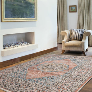 Cream Copper Bohemian & Eclectic Soft Rug