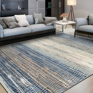 Sky Collection Navy Blue Casual Soft Rug