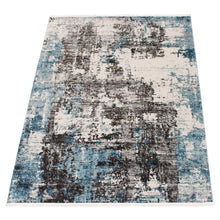 Blue Modern Contemporary Soft Rug