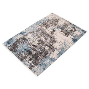 Blue Modern Contemporary Soft Rug