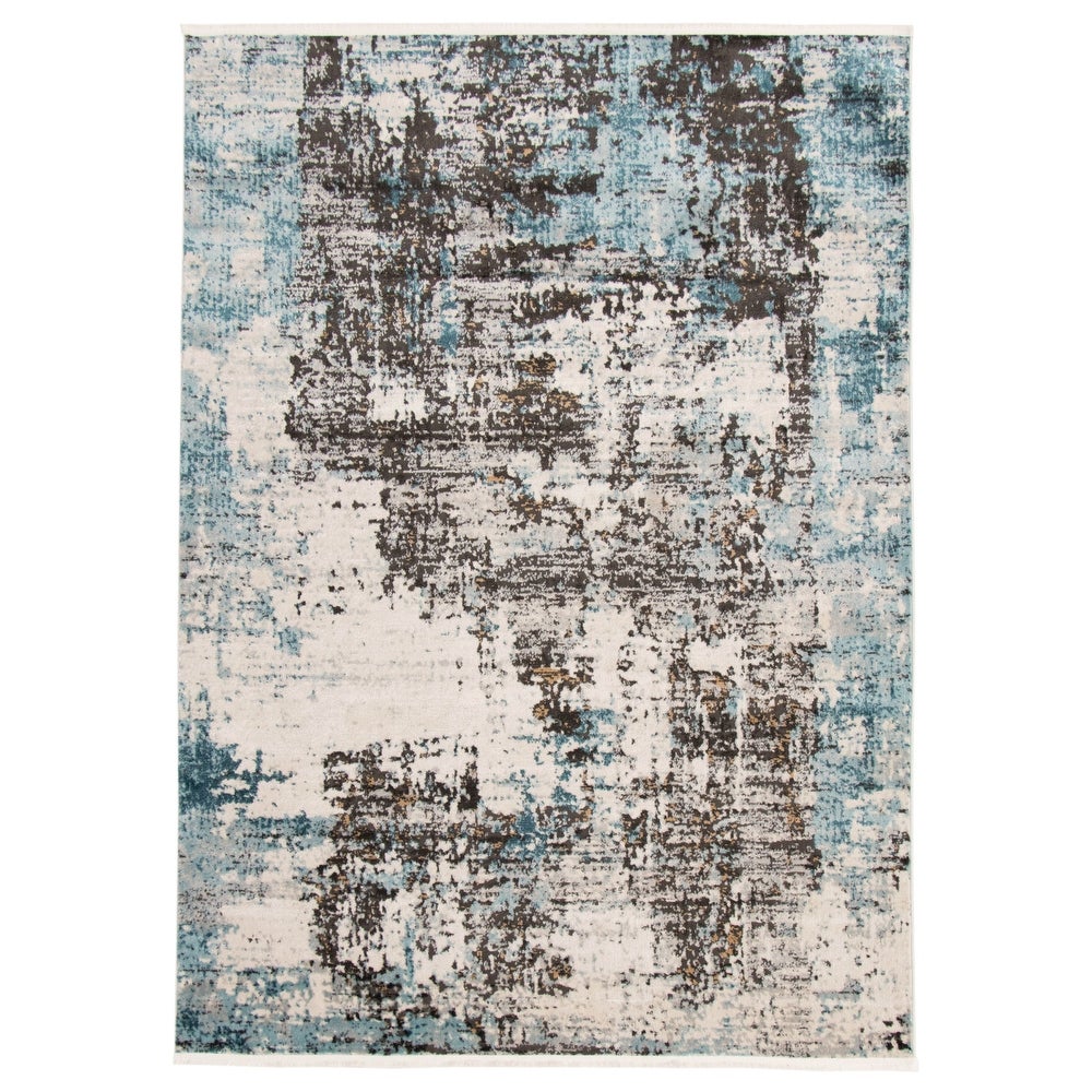 Blue Modern Contemporary Soft Rug