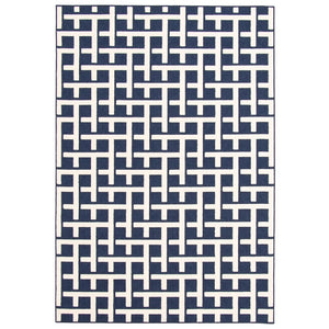 Checkered Blue Indoor/ Outdoor Soft Rug