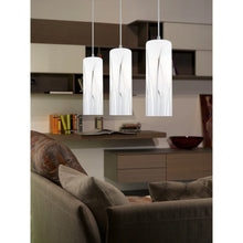 Eglo Rivato 3-light Chrome Multi Light Pendant with White and Chrome Décor