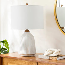 Elesa Modern Ceramic Table Lamp - 26"H x 15"W x 15"D