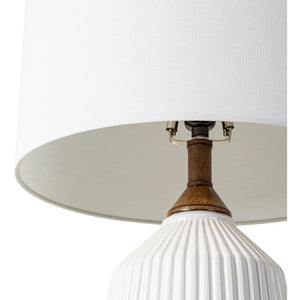 Elesa Modern Ceramic Table Lamp - 26"H x 15"W x 15"D