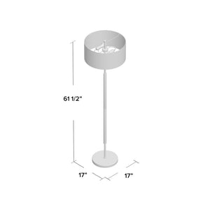 Contemporary Metallic Accents 61.5" Floor Lamp