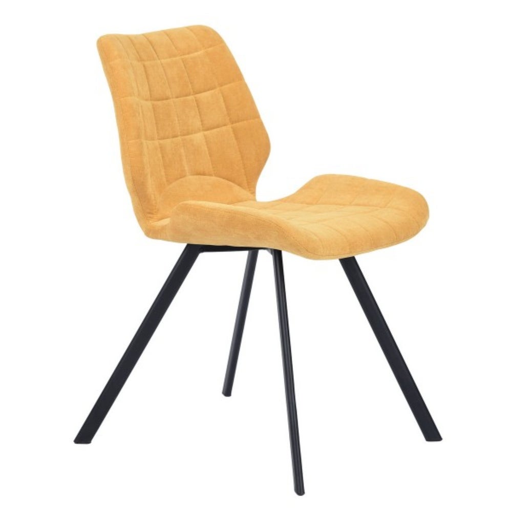 Ergonomic High Back Velvet Upholstered Living Room Dining Side Chair with Sturdy Metal Legs