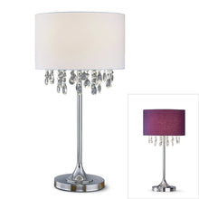 FLORENCE 27"H Crystal Pendants Table Lamp