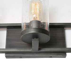 Fora Modern Farmhouse 3 light Metallic Grey Bathroom Vanity Lights Wall Sconces