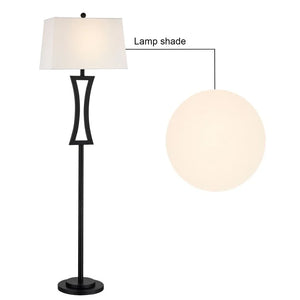 Geometric shapes Charming Black Metal 63.75" Floor Lamp - N/A